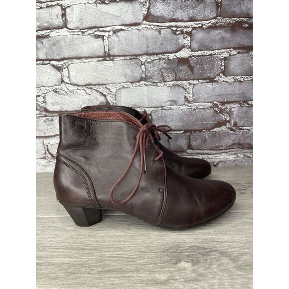 Camper Alicante Brown Leather Lace Up Heel Ankle Boots Women’s Sz 38EU/7.5M US - Picture 3 of 16